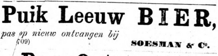 Leeuw bier Samarangsch advertentieblad 16 05 1862